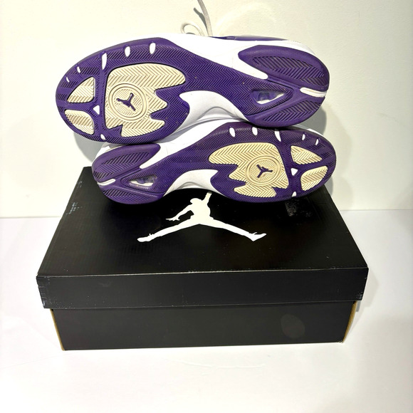 Nike Jordan Men\'s Basketball Play In These II Sneakers White / Purple Size 8 main image 4